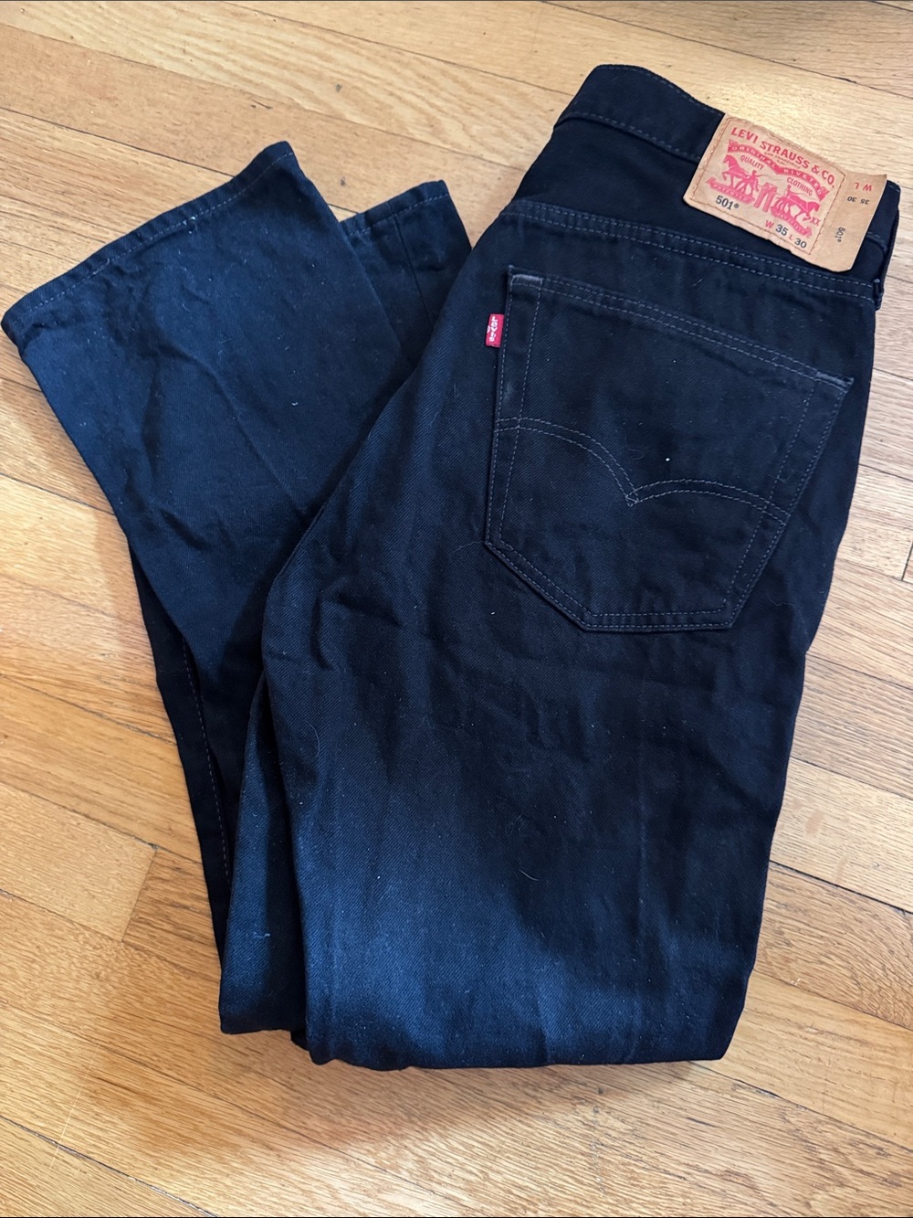 Levi's Men's Black Slim Straight 501 Jeans